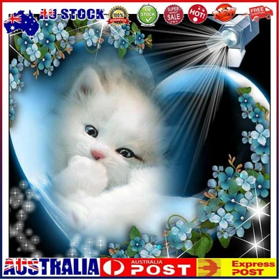 $11.60 • Buy DIY Shining Cat Picture 5D Diamond Painting Full Round Drill Rhinestone Kit Gift