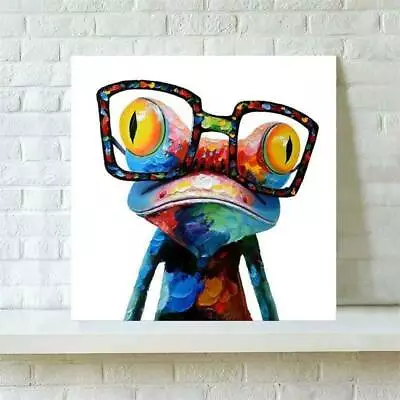 Canvas Modern HD Print Abstract Wall Art Oil Paint Poster Decor Colorful Frog • $6.59