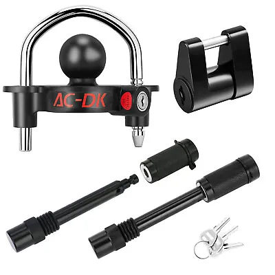 $55.99 • Buy 4PCS Trailer Hitch Security Lock Set,  Ball Hitch Lock,2 Pin Lock,Coupler Lock