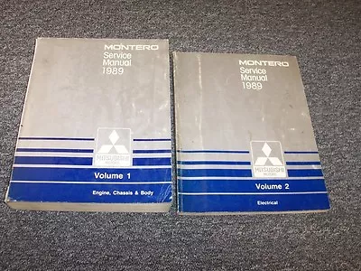 1989 Mitsubishi Montero SUV Workshop Shop Service Repair Manual Set 2.6L 3.0L V6 • $195.30