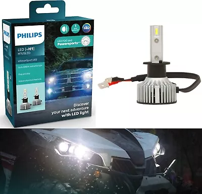 Philips UltinonSport LED White H1 Two Bulb Headlight DRL Daytime Replacement Fit • $49.40