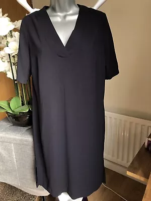 M&S Collection Womens Navy Dress Shift Style Marks And Spencer Uk 10 • £10