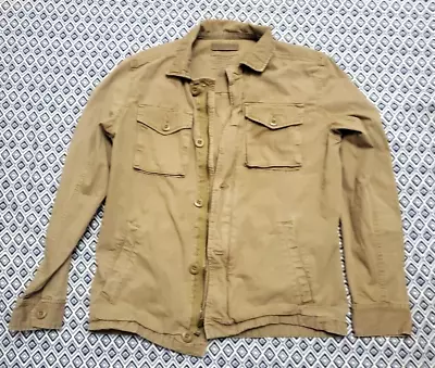 American Eagle Spec 544-85 Military Style Y2K Cargo  Khaki Tan Jacket Sz S • $27.64