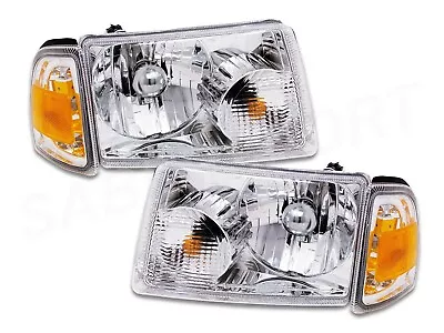 Set Of Euro Clear Chrome Headlights W/ Corner Lights For 2001-2011 Ford Ranger • $79.99