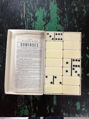 Vintage Standard Marblelike Dominoes • $22