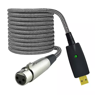 XLR To USB Adapter Cable Microphone Female XLR Cord To Computer PC US • $23.01
