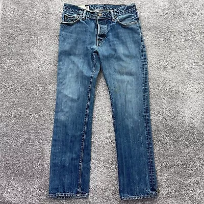 Abercrombie & Fitch Jeans Mens 33x32 ACTUAL 32x32 Blue Denim A&F Slim Straight • $24.99