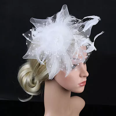 Vintage Headgear With Headband Decorative Women Tea Party Fascinator Hat Compact • $12.42