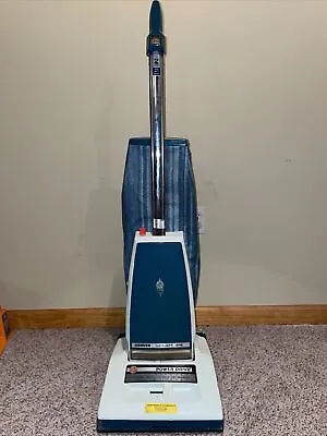 Vintage 1970's Hoover Concept One Model U3101 Blue Upright Vacuum Cleaner Works • $90