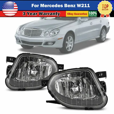 Fog Lights For 2003 2004 2005 2006 Mercedes Benz E320 E500 Clear Len Lamp W/Bulb • $44.99