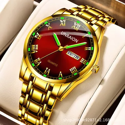 Fashion Men Watch Stainless Steel Waterproof Luminous Sport Quartz WristWatch • $12.99