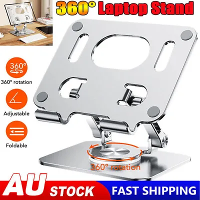 Laptop Stand 360 Rotating Adjustable Ergonimic Foldable Laptop Riser For Desk • $21.95