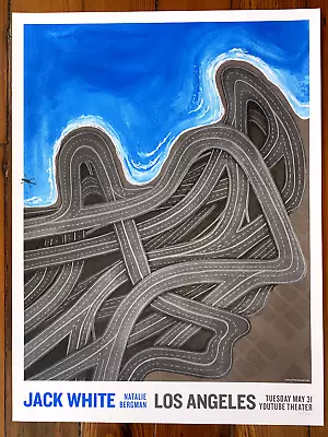 $200 • Buy JACK WHITE Los Angeles Night 1 Live Concert Poster 2022 Limited Numbered