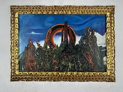 Max Ernst (Handmade) Oil On Canvas Painting Signed And Stamped Framed • $1000