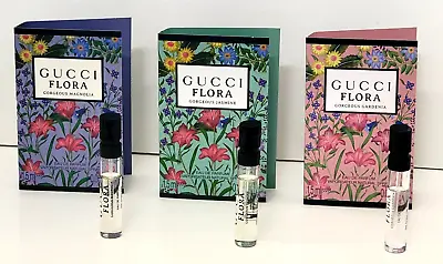 Gucci Flora Gorgeous Magnolia Gucci Gorgeous Jasmine & Gorgeous Gardenia VIALS • $15.99