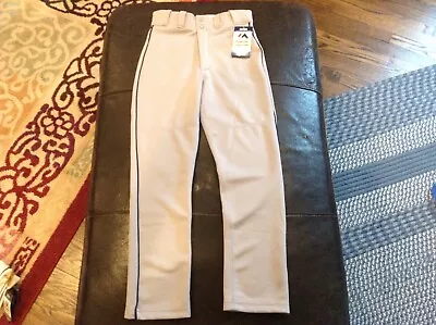 NWT Majestic Authentic MLB Baseball Pants Gray With Black Piping SZ Youth M • $26.99