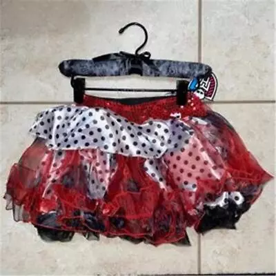 Girls Monster High Operetta Red & Black Petti Skirt Tutu Costume S/m Xs12478 • $7.99