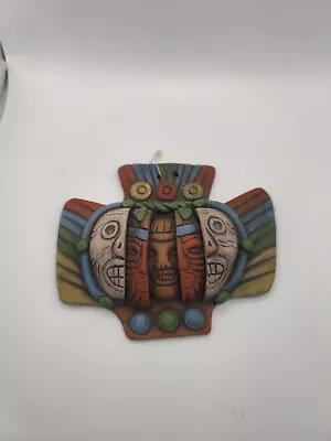 Vintage Mexico Aztec Three Ages Of Man Clay Large Face Mask 3D Mayan Pottery Art • $43.50