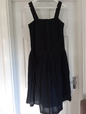 £3 • Buy M & S Women's Limited Collection Black Cotton Midi Dress 14