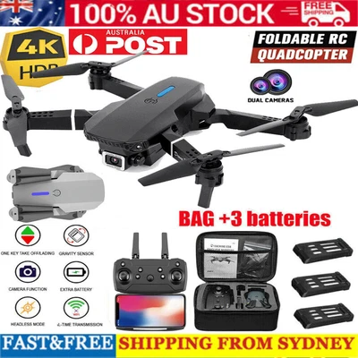 $39.89 • Buy RC Professional Drone Dual HD Camera Pro 4K Optical Flow WIFI FPV Quadcopter