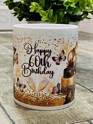 £9.99 • Buy Personalised 60th Birthday Present Mum Dad Gran Friend Cup Mug Birthday Gift