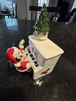 Vintage Mickey Mouse Christmas Music Box Plays “Here Comes Santa Claus” EUC • $24.95