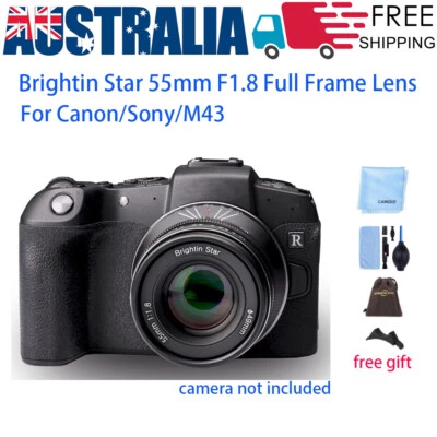 $132.99 • Buy Brightin Star 55mm F1.8 Full Frame Lens For Nikon Canon RF SONY E 