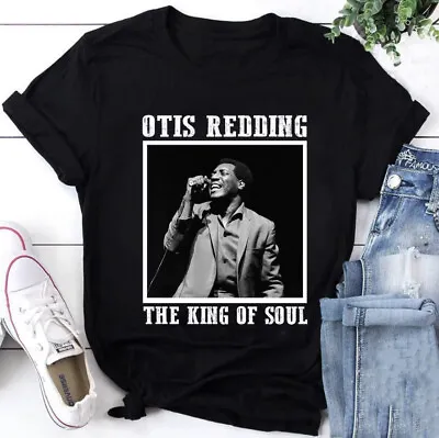 Otis Redding The King Of Soul Black T-Shirt HD74787 • $16.99