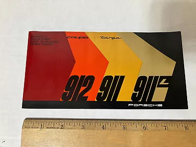 Vintage Porsche OEM Factory Color Chart Paint Brochure 911 912 L • $72