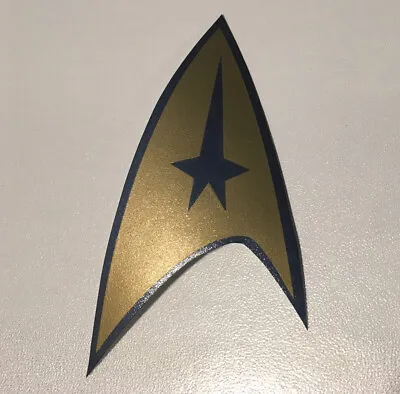 $4.99 • Buy Star Trek Blue Backgrnd Federation Starfleet Logo Vinyl Decal Sticker 4 1/2 Tall