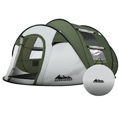 Weisshorn Instant Up Camping Tent 4-5 Person Pop Up Tents Family Hiking Dome • $93.64