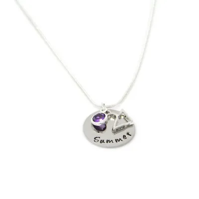 £10.99 • Buy Personalised 21st Birthday Necklace With Birthstone - Gift Boxed – Free Delivery