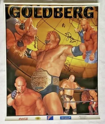 GOLDBERG Wrestling Poster 24x19 WCW WWE Collage Championship Belt VINTAGE 1998 • $11.95