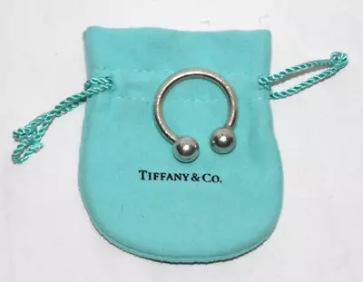 Vintage Tiffany & Co Sterling Silver Horseshoe Key Chain Key Ring 16g &Bag • $99.99