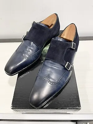 Magnanni Double Monk Strap Wingtip Shoes Mint Size 8.5  - *spring Sale* • $148.50