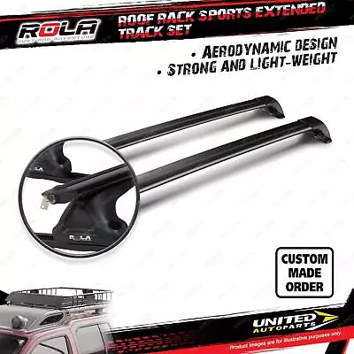2 X Rola 1250mm Sports Extended Track Roof Rack Bars For Holden Rodeo TF 4D Ute • $579.45