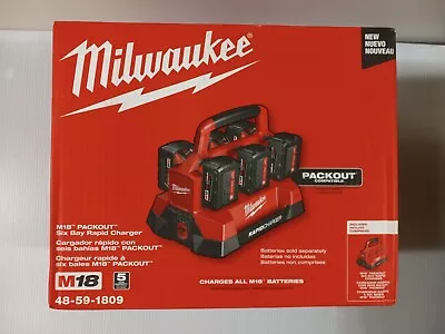 Milwaukee Tool 48-59-1809 M18 Packout Six Bay Rapid Battery Charger • $229