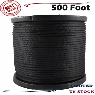 1/4in Black Dacron Polyester Rope500 Foot SpoolHigh UV And Abrasion Resistance • $75.02