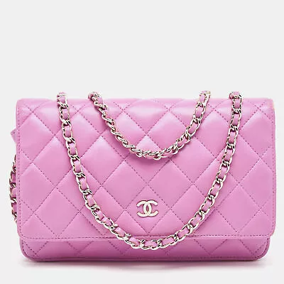 Chanel Purple Quilted Leather WOC Bag • $2703.75