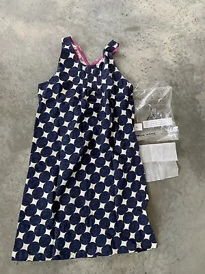 Morgan & Milo Kids Girls Blue White Polkadot Dress Size 10 • $19.80