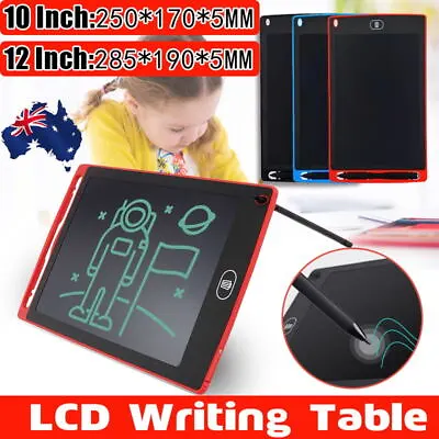 $9.58 • Buy 10 / 12  LCD Writing Tablet Drawing Board Colorful Doodle Handwriting Pad OZ AU 