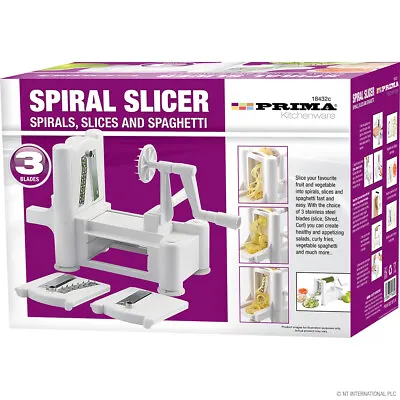 New Spiral Slicer Cutter Chopper Spiralizer Shred Vegetable Fruit Twister Peeler • £113.99