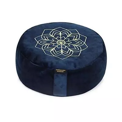  Zafu Meditation Cushion - Round Yoga Pillow Filled With Natural Blue Oasis • $50.34