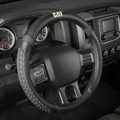 $21.99 • Buy Steering Wheel Cover Large 16 Inch For Trucks CAT Black DuraGrip Tire Tread