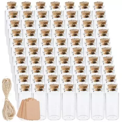 70 Pack 30ml Cork Stoppers Glass Bottles Wishing Bottles With Personalized L... • $38.25