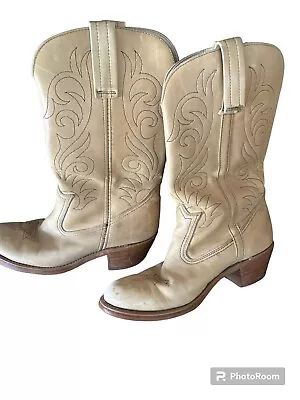 Dexter Cowboy Boots Women’s 9 M Cream Colored • $15