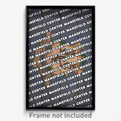 Mansfield Center Connecticut Poster (CT City Souvenir 11x17 Town Print) • $24.99