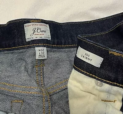 J. Crew Skinny Blue Jeans 32 X 32 Kurabo 250 Denim Men’s • $30