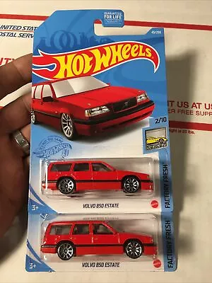 HOT WHEELS 2021 Factory Fresh VOLVO 850 ESTATE Red Lot Of 2 Free Box Ship (62) • $9.99