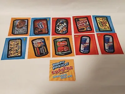 Topps 2011 Wacky Packages Erasers Set Of 10 Stickers Plus Checklist • $0.49